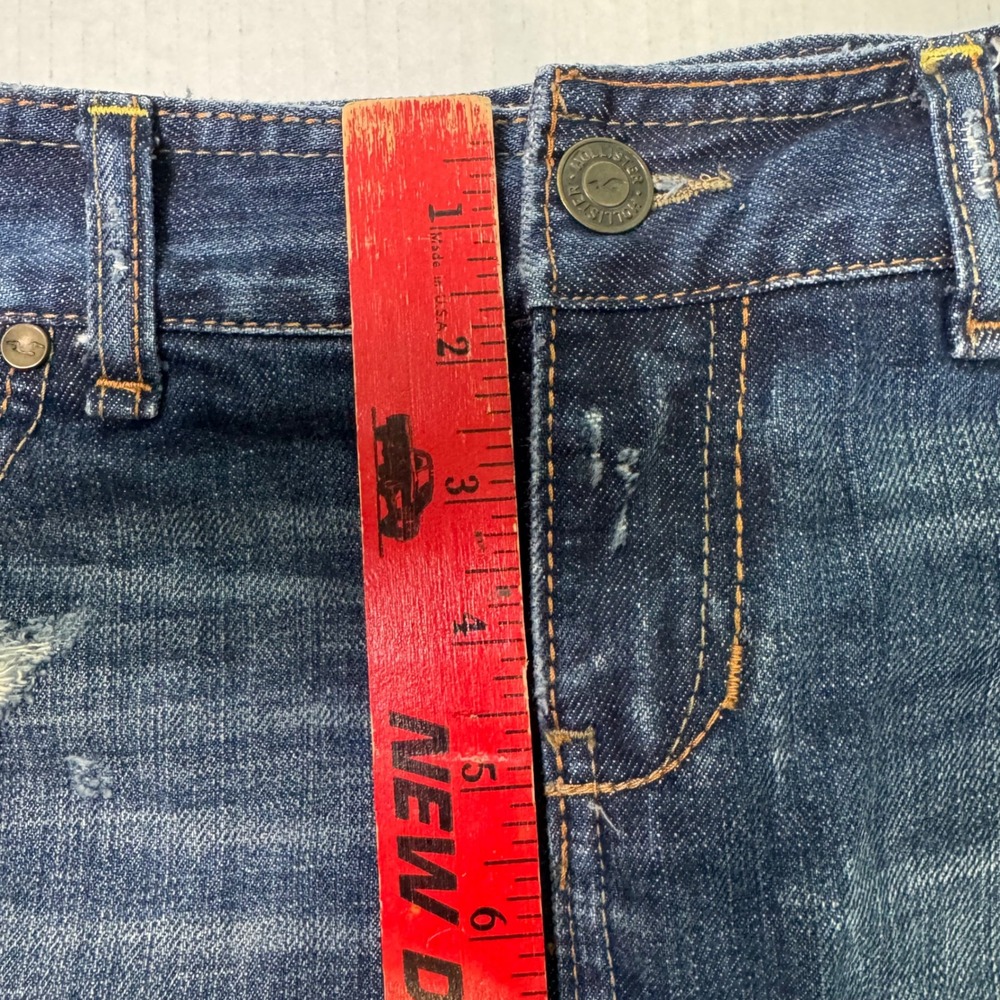 Hollister Low Rise Denim Mini Skirt Size 0 Y2K Vintage Coquette - Picture 6 of 6